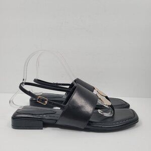 White House Black Market Women's Disc Slingback Black Flat US Size 8.5M